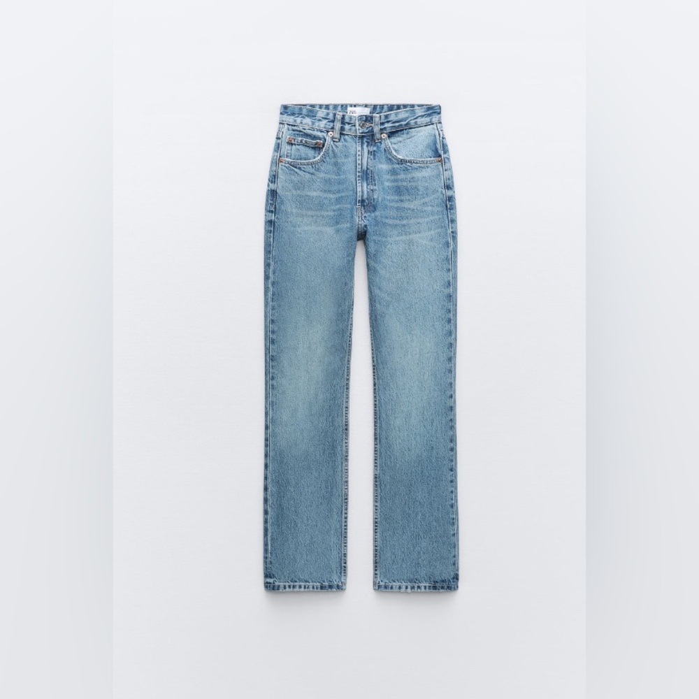 Zara straight leg jeans with a high waist